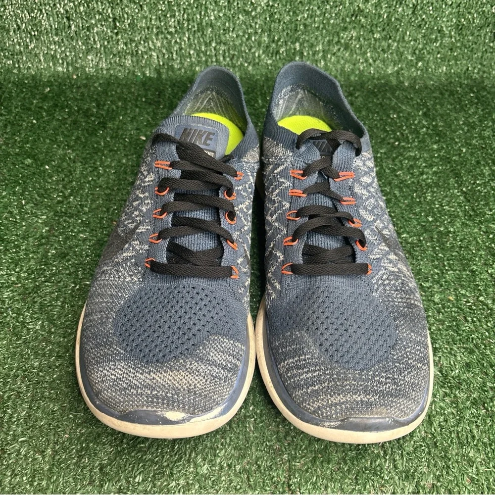 Nike‎ Free 4.0 Flyknit Navy Blue Mens Size 11 631053-404 Running Shoes